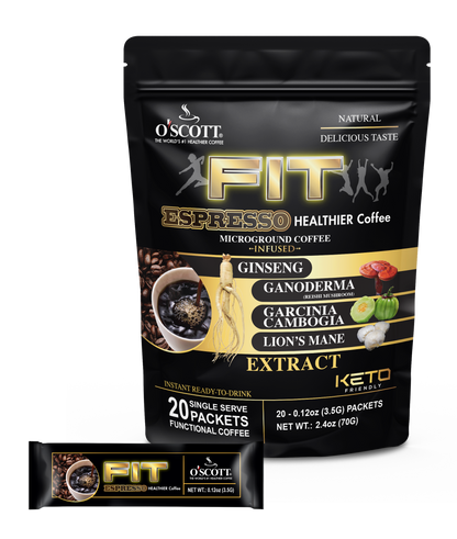 BUNDLE  FIT ESPRESSO & LATTE BLEND l SUPER BRAIN 3-1 l O'SCOTT HEALTHIER COFFEE